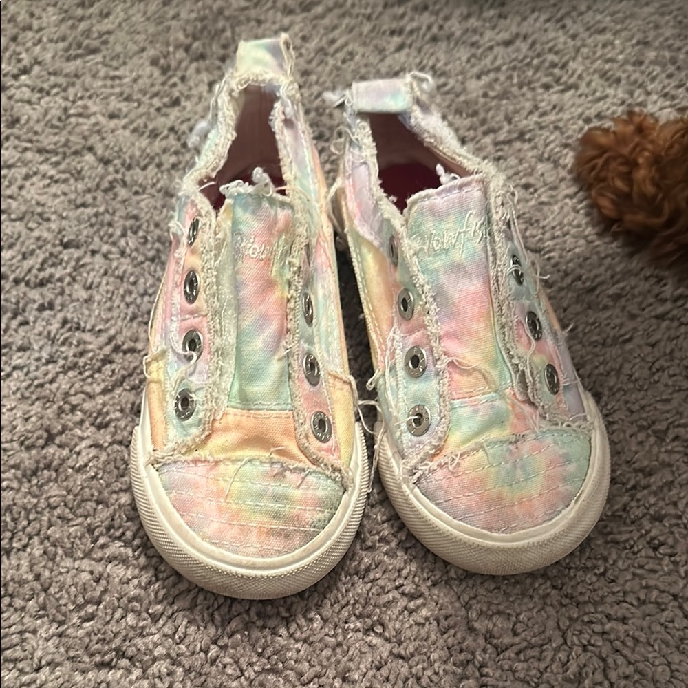 Pink and Blue Sneakers with Playful Design